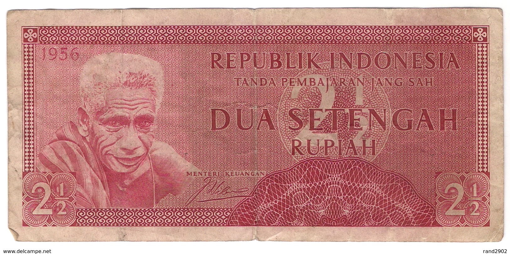 Indonesia 2,5 Rupiah 1956 P-75 /007B/ - Indonesien