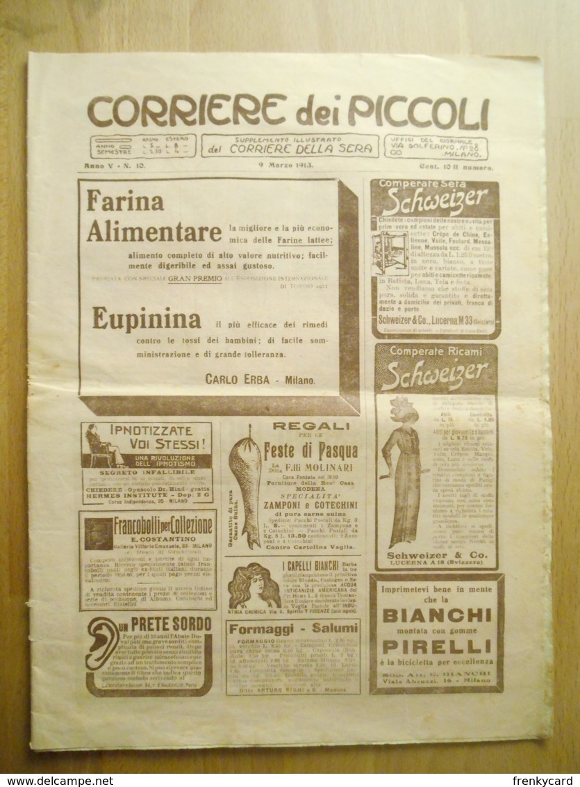 Corriere Dei Piccoli 1913 Anno V N. 10 - Corriere Dei Piccoli