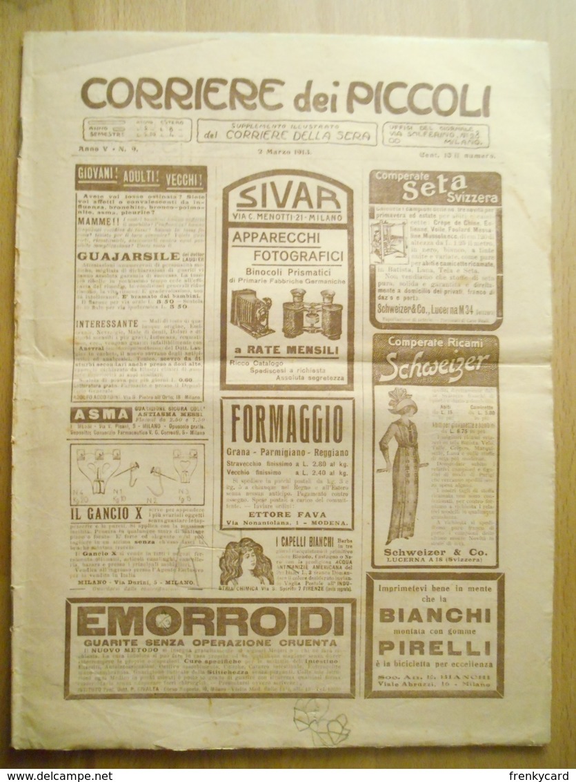 Corriere Dei Piccoli 1913 Anno V N. 9 - Corriere Dei Piccoli