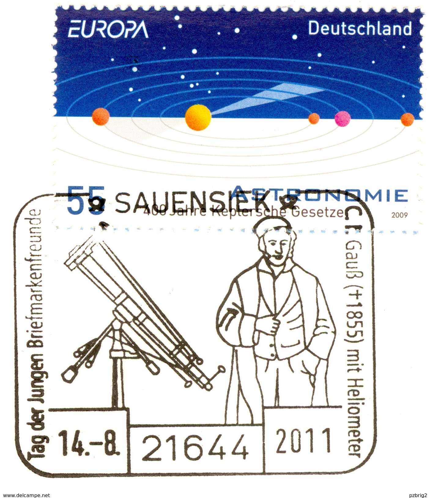 GAUSS, C.F. - KEPLER, J. - Astronomy - Cover - Special Astromatical Mark 2011 - Astronomy - Astronomer - Sonstige & Ohne Zuordnung