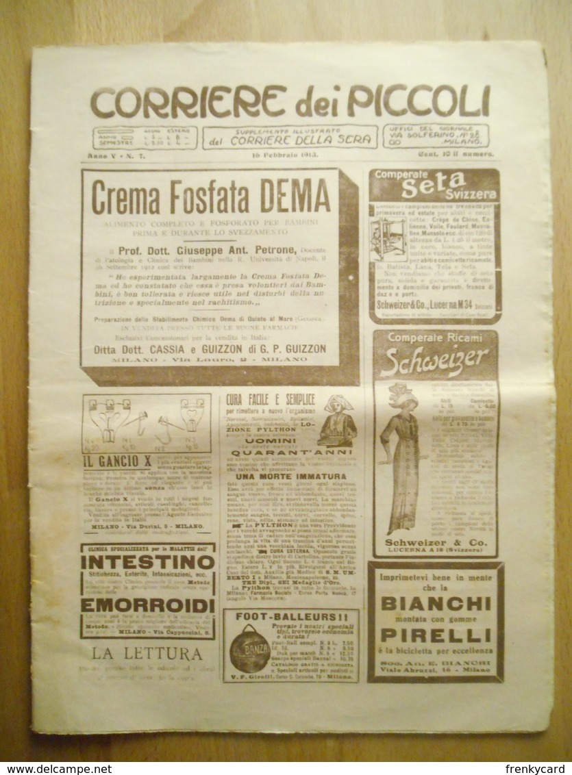Corriere Dei Piccoli 1913 Anno V N. 7 - Corriere Dei Piccoli