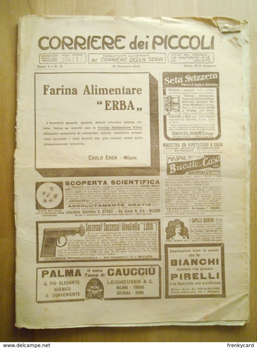 Corriere Dei Piccoli 1913 Anno V N. 2 - Corriere Dei Piccoli