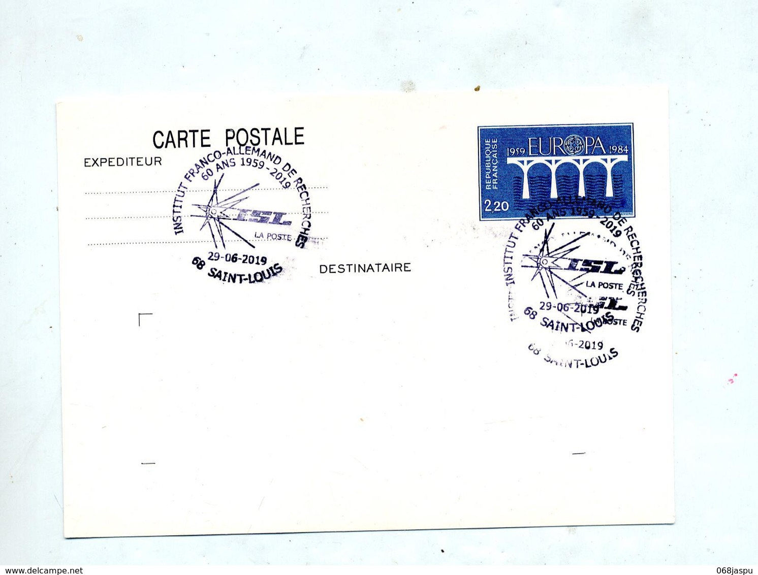 Carte Postale 2.20 Europa Cachet Saint Louis Institut Franco Allemand - Standard- Und TSC-AK (vor 1995)