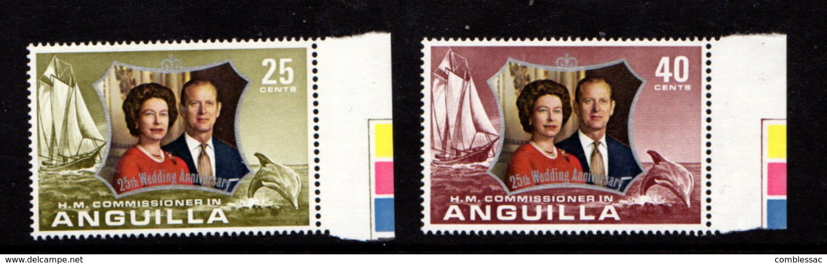 ANGUILLA    1972    Royal  Silver  Wedding    Set  Of  2    MNH - Anguilla (1968-...)