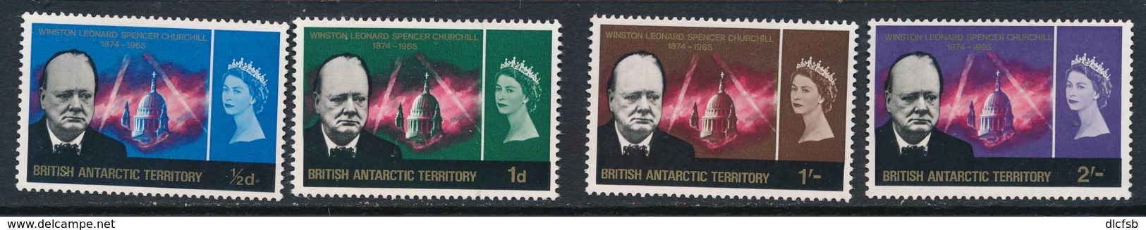 BRITISH ANTARCTIC TERRITORY, 1966 Churchill Set Unmounted (MNH), Cat £31 - Falklandeilanden