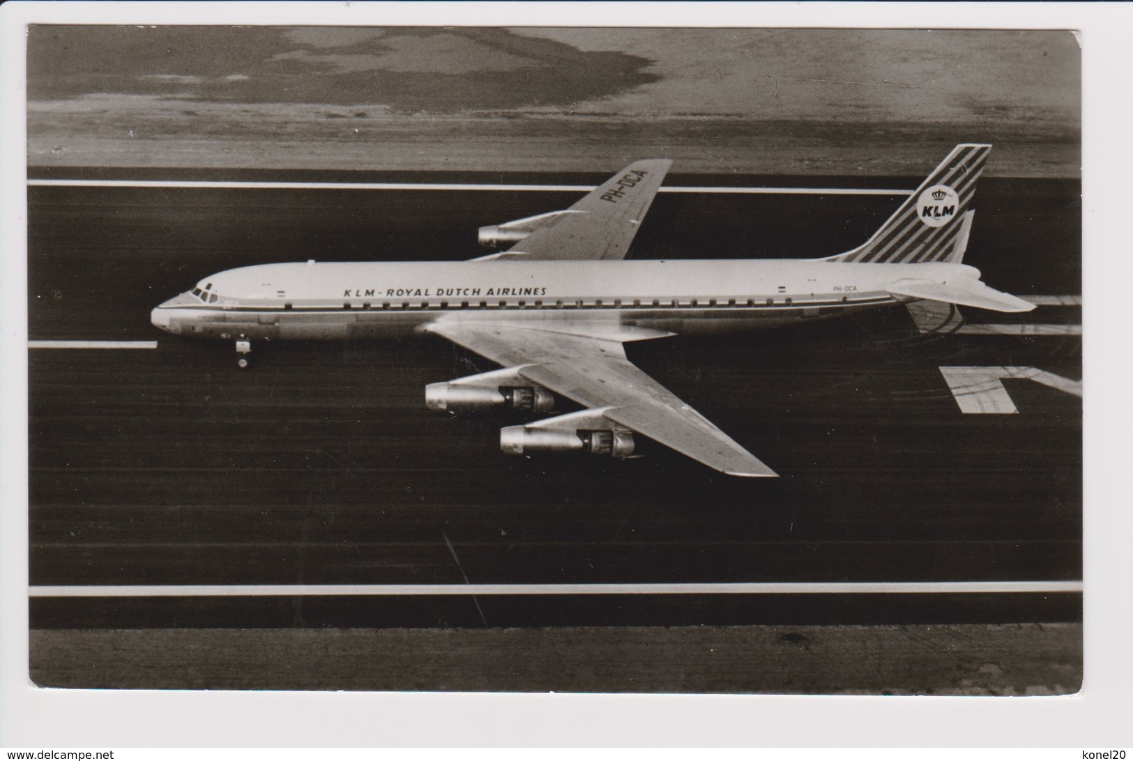 Vintage Rppc KLM K.L.M Royal Dutch Airlines Douglas Dc-8 @ Schiphol Airport Number A - 1919-1938: Between Wars