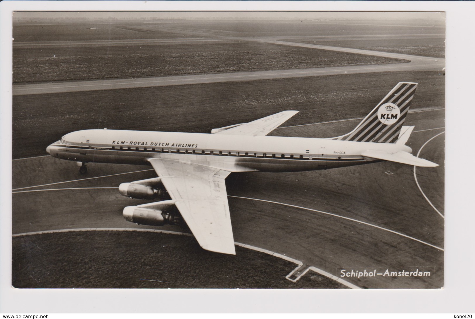 Rppc KLM K.L.M Royal Dutch Airlines Douglas Dc-8 @ Schiphol Amsterdam Airport Number B - 1919-1938: Between Wars