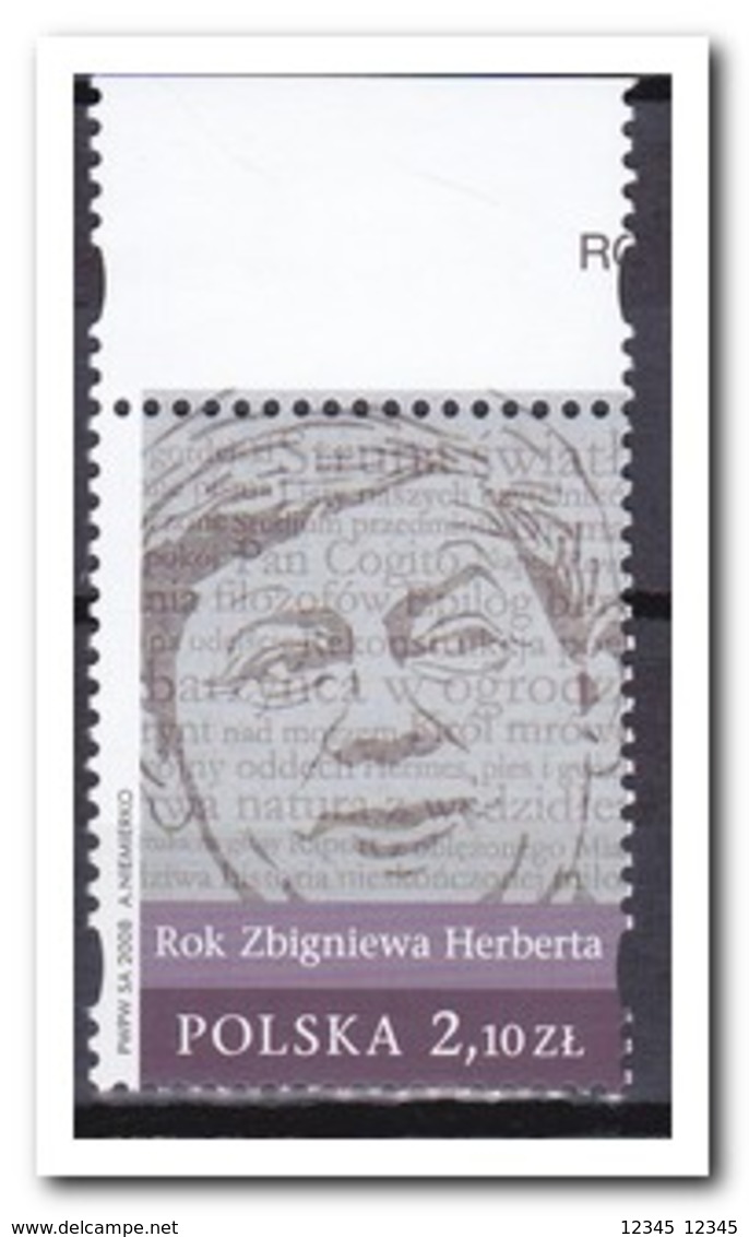 Polen 2008, Postfris MNH, 10th Anniversary Of The Death Of Zbigniew Herbert - Ongebruikt