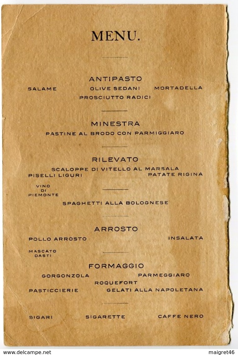 MENU PRO PATRIA BANCHETTO POPOLARE ITALIANO 12 OTTOBRE ANNO 1904  WORLD'S FAIR GROUNDS ST. LOUIS STATI UNITI - Menükarten