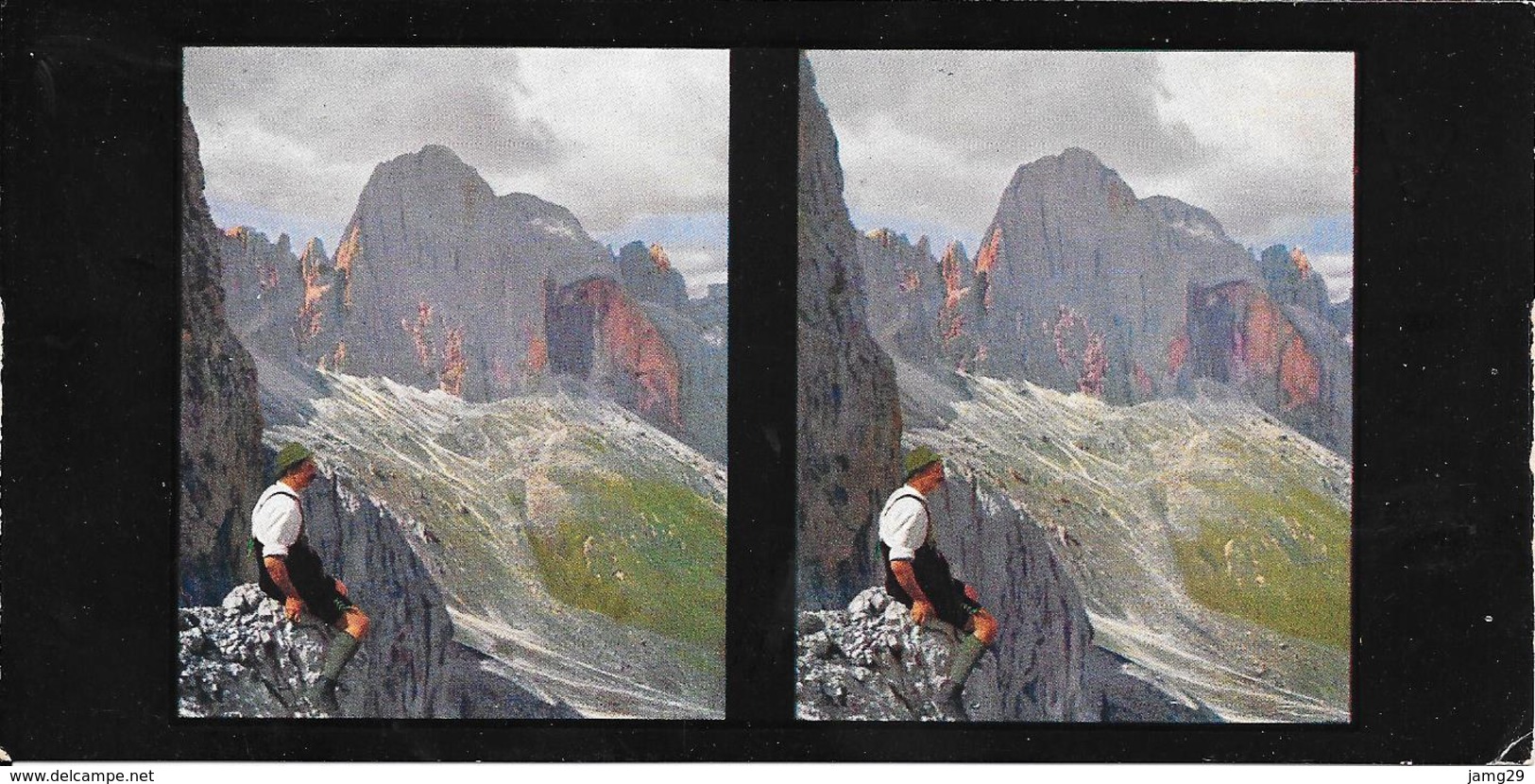 Italië/Italia, Stereoscoopfoto, Chromoplast, Dolomiten II, Serie 23, 6 Foto's, Ca. 1925 - Stereoscoop