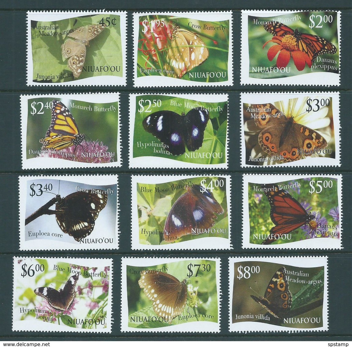 Tonga Niuafo'ou 2012 Butterfly Set Of 12 MNH - Tonga (1970-...)