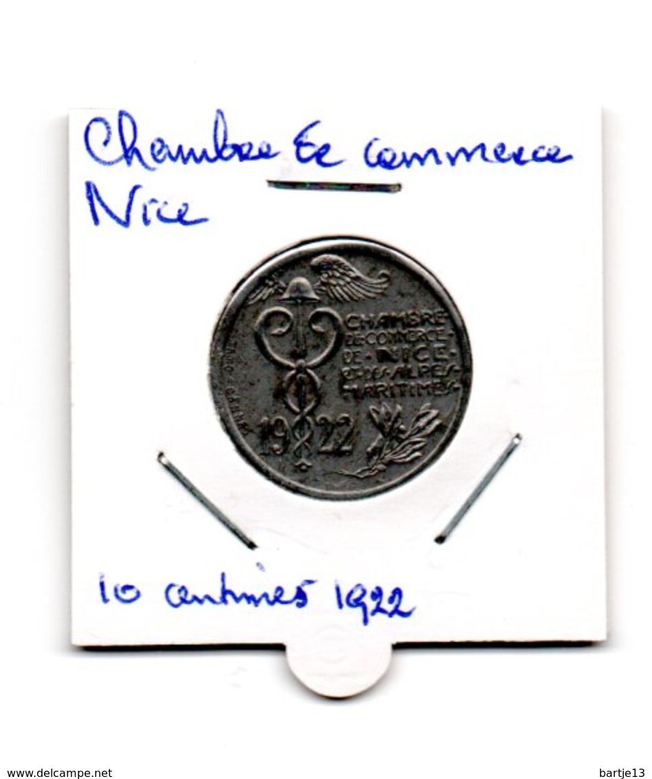 FRANKRIJK CHAMBRE DE COMMERCE NICE 10 CENTIMES 1922 - Autres & Non Classés