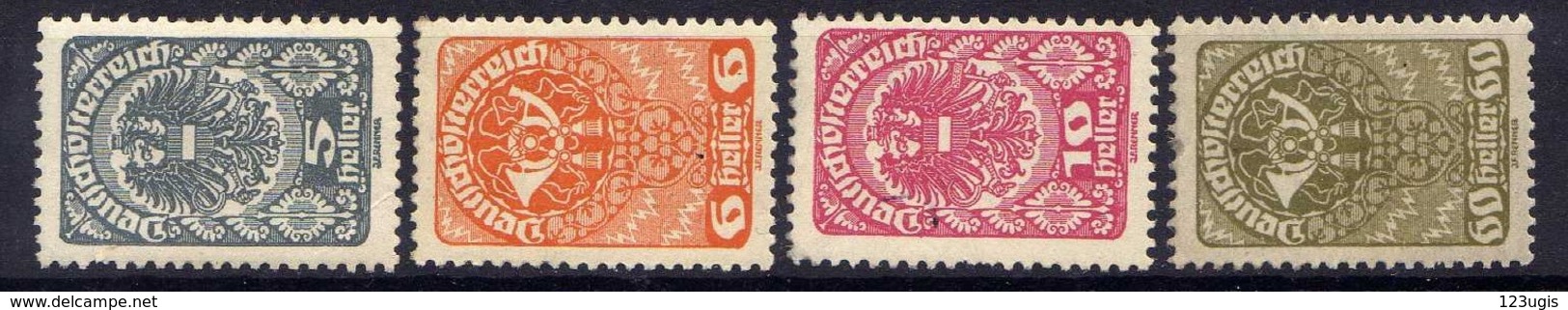 Österreich 1919/20 Mi 257-259; 272 * [170819XXVII] - Nuevos
