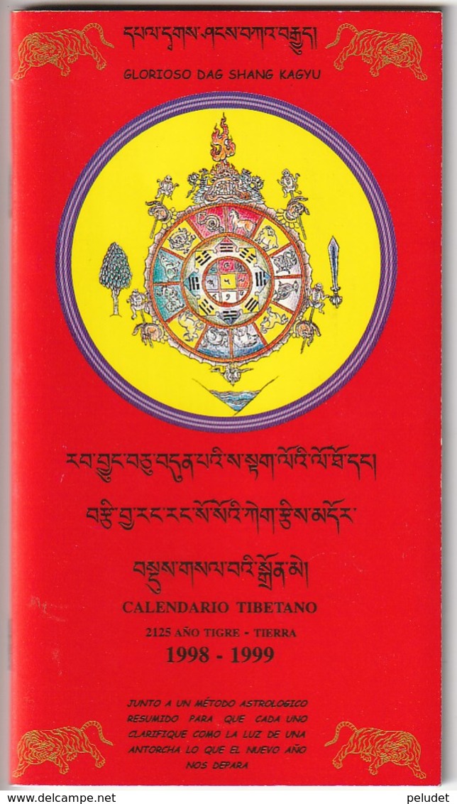 CALENDARIO TIBETANO - 2125 AÑO TIGRE - TIERRA - 1998-1999 - EDIT. DAG SHANG KAGYU - Otros & Sin Clasificación