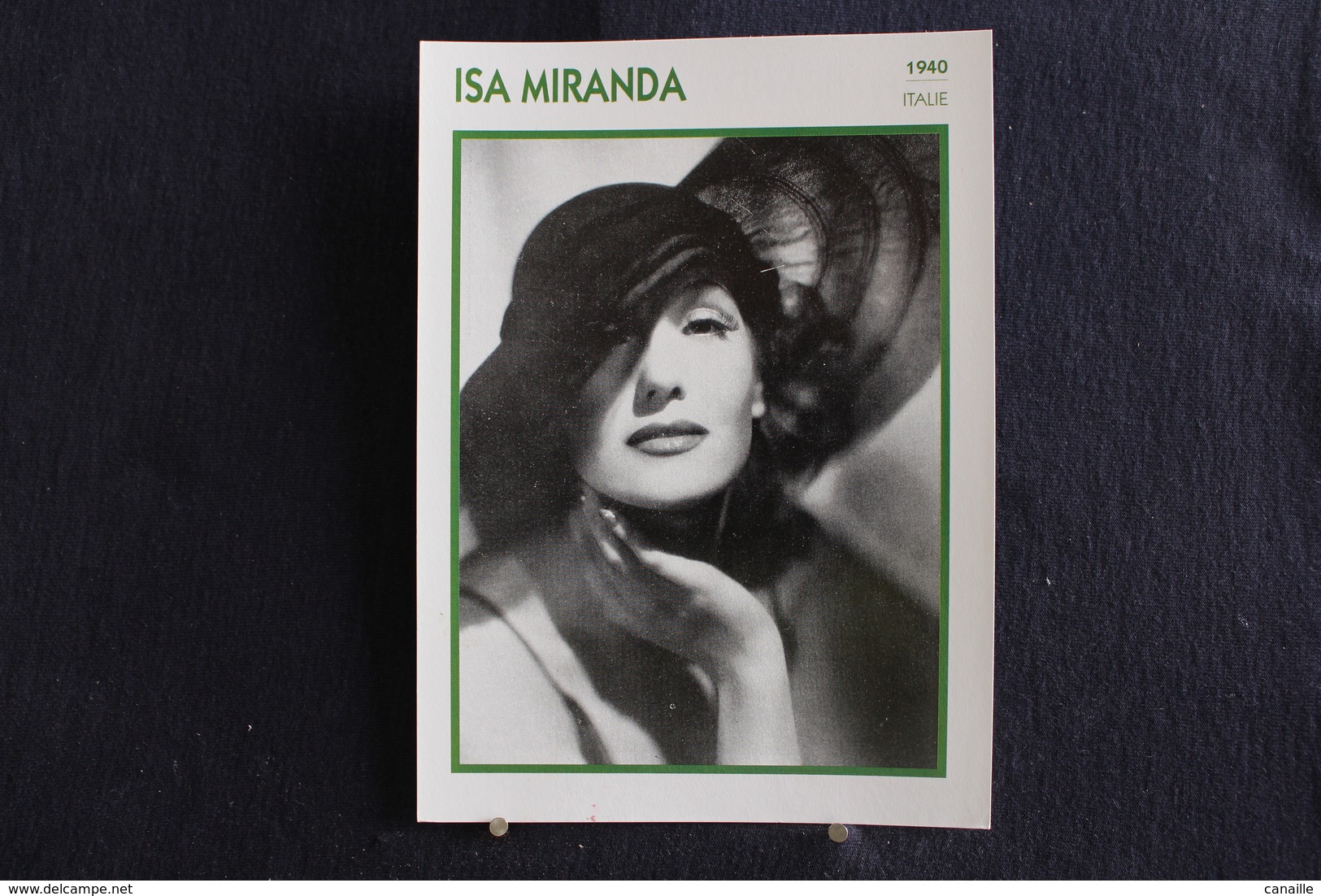 Sp-Actrice,Italienne, 1940 - Isa Miranda  , Née En 1909 à Milan (Italie), Morte Le 8 Juillet 1982 à Rome ( Italie ) - Acteurs