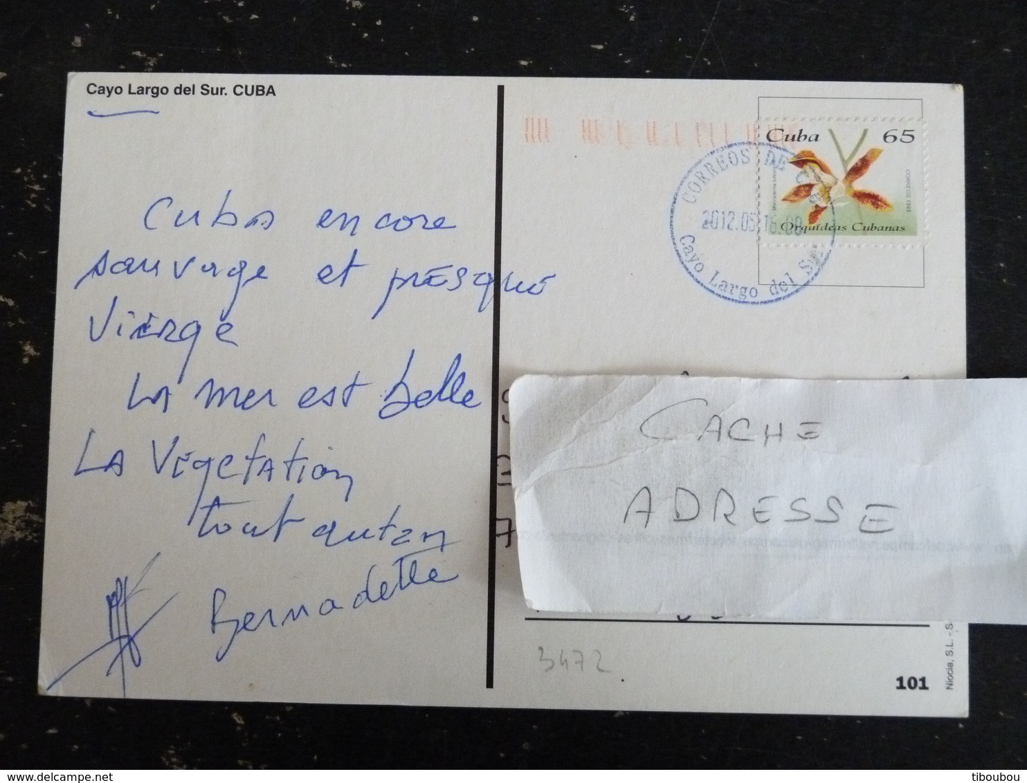 LETTRE CUBA YT 3472 FLORE FLEUR ORCHIDEE - CAYO LARGO DEL SUR - Storia Postale