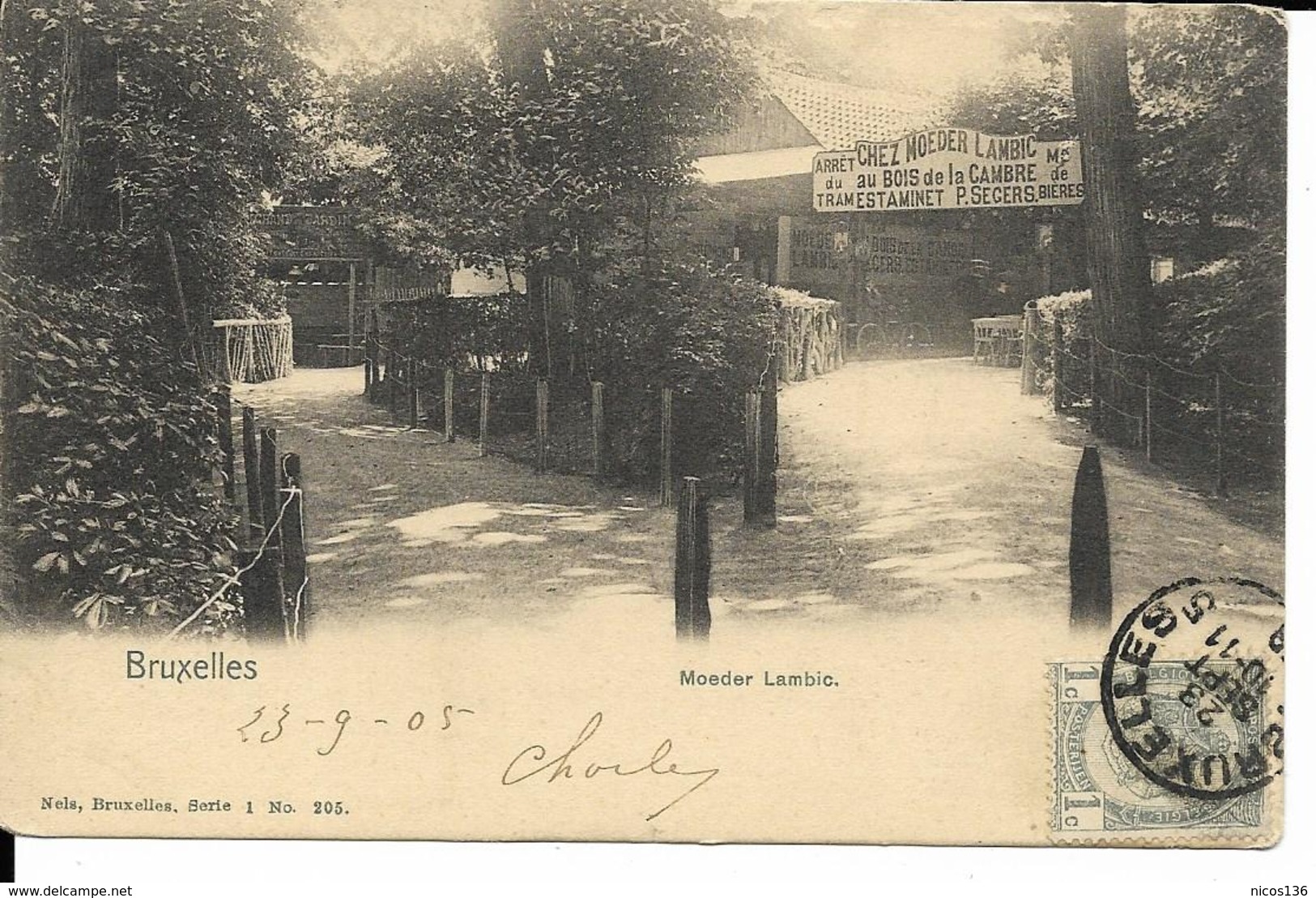 BRUXELLES   MOEDER LAMBIC  ( ECRITE 1905  ) - Cafés, Hôtels, Restaurants