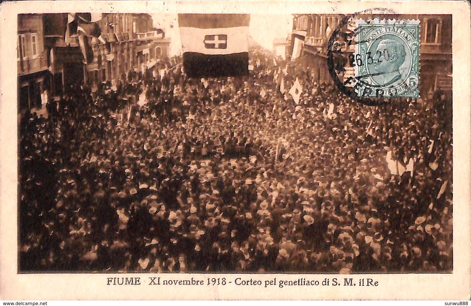 Fiume  XI Novembre 1918 - Corteo Pel Genetliaco Di S M Il Re (top Animation) - Croatie