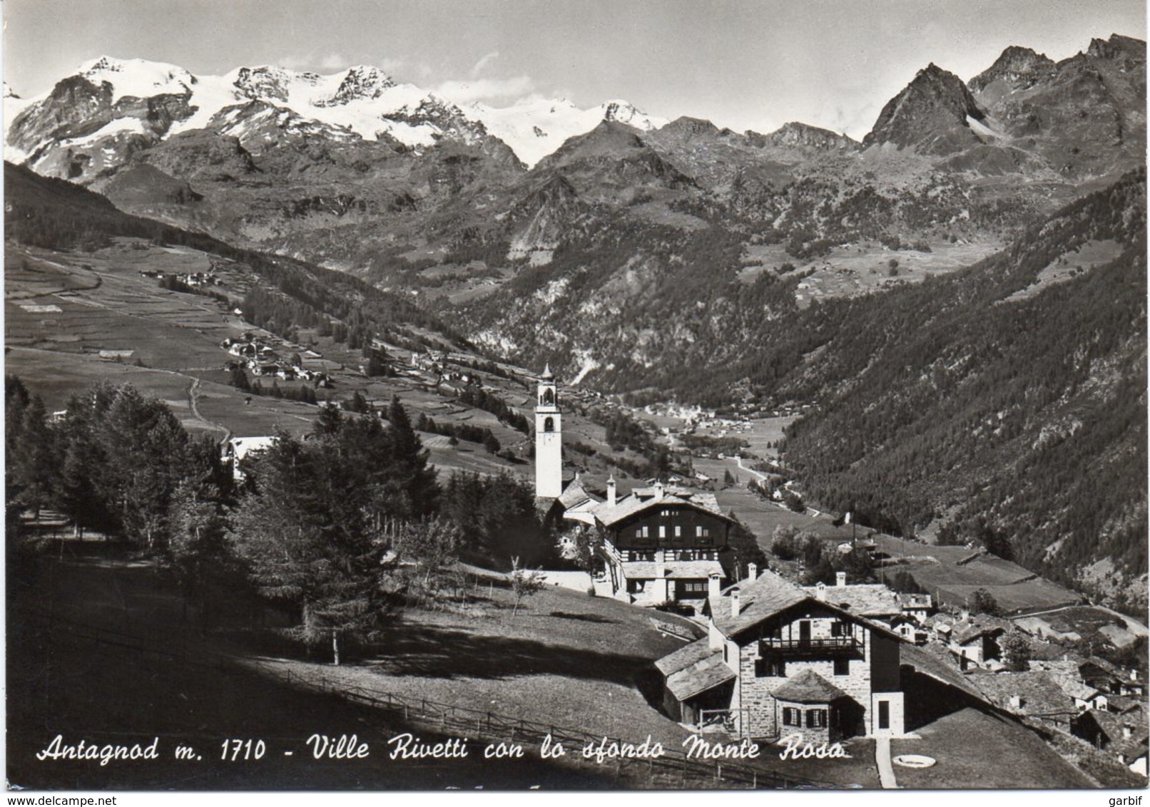 Valle D' Aosta - Antagnod - Ville Rivetti E Monte Rosa - Fg Vg - Altri & Non Classificati
