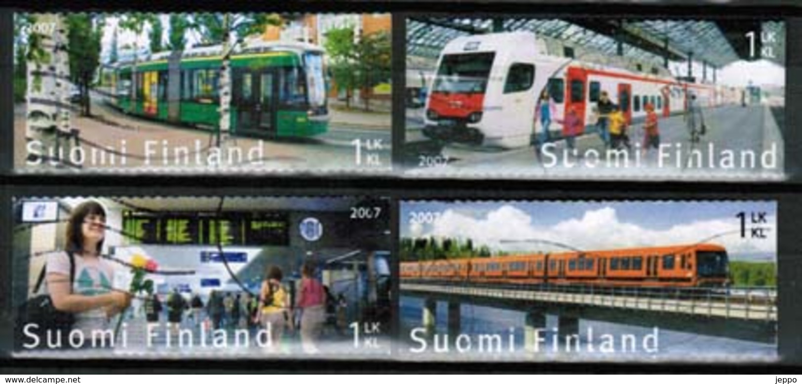 2007 Finland, Public Transports Complete Set Used. - Used Stamps