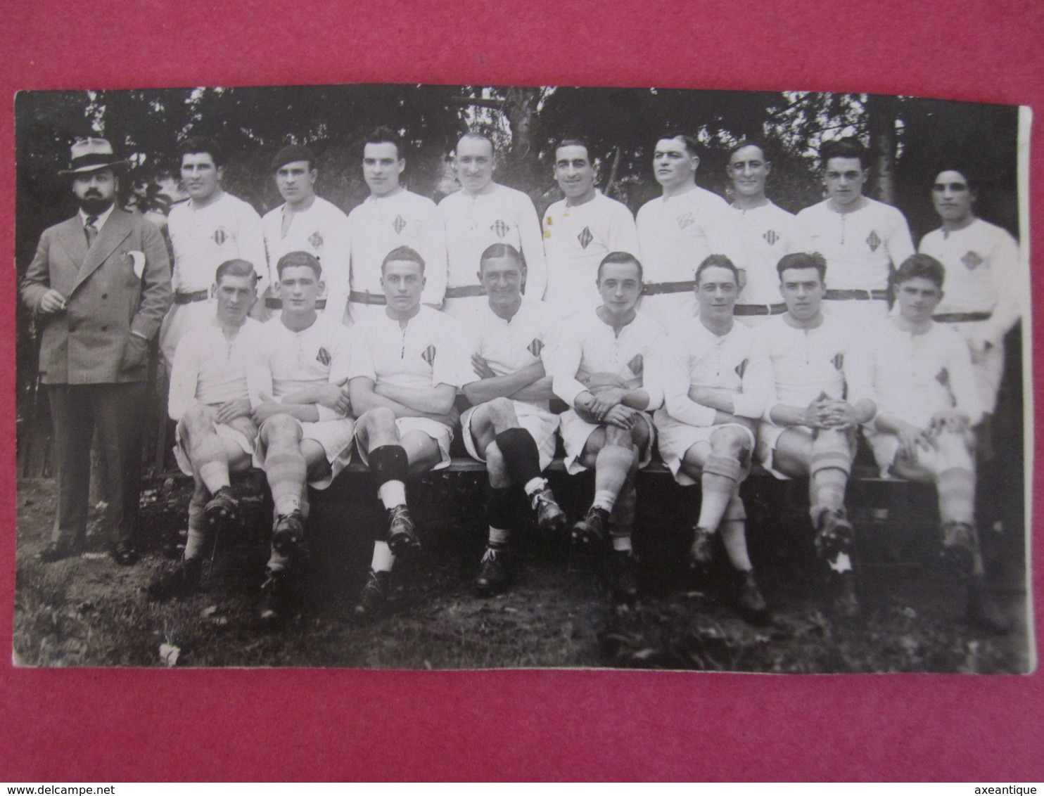 Carte Photo équipe De Rugby à XIII Catalan 1929-1930 - Perpignan