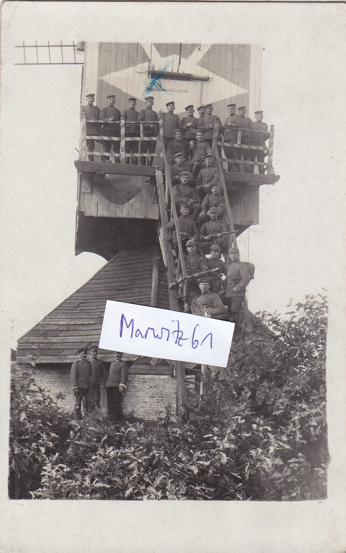 Foto Windmühle Wind Mill Molen Moulin Frankreich Belgien Flandern 1.Weltkrieg Ww1 14-18 German Soldier - Krieg, Militär