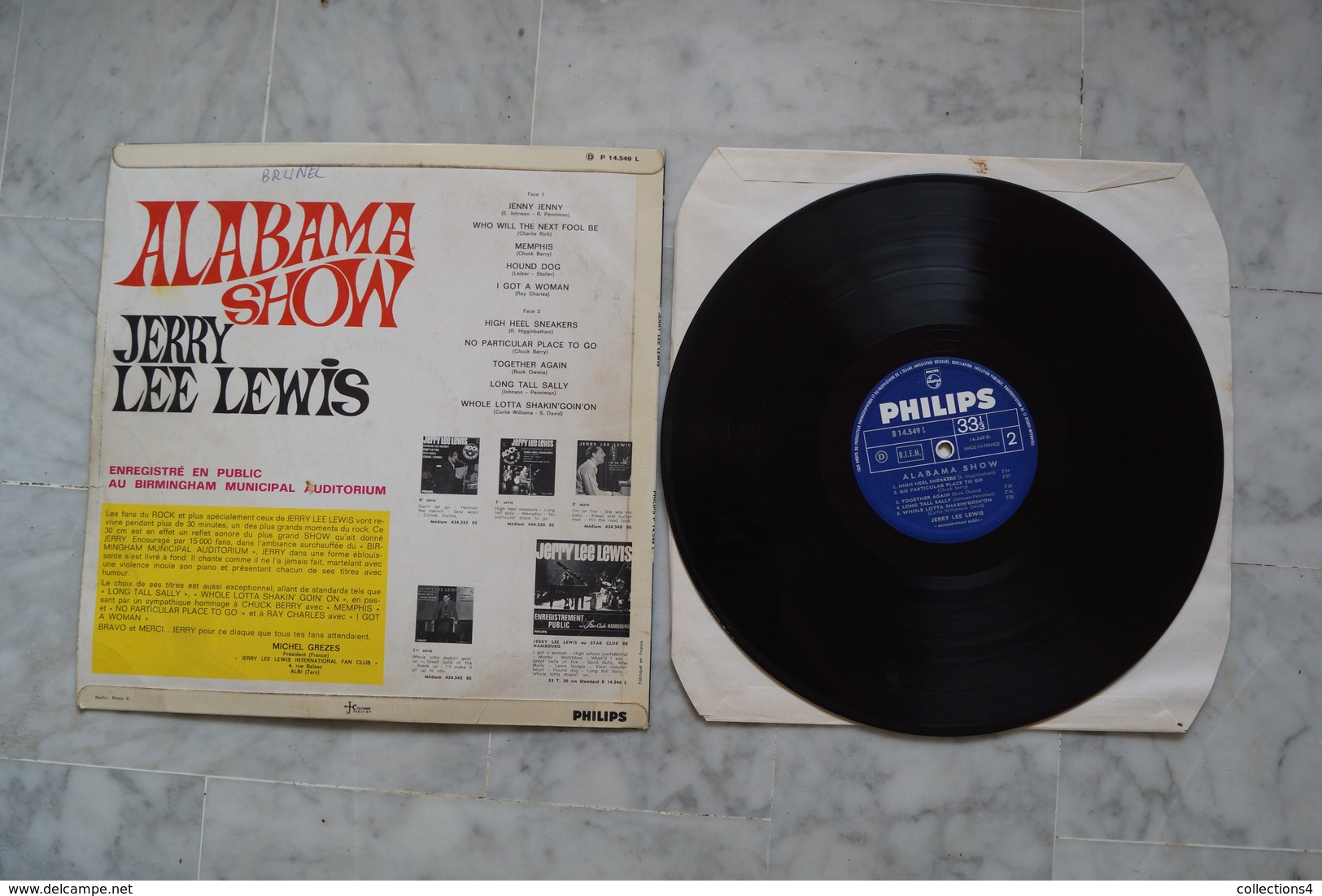 JERRY LEE LEWIS ALABAMA SHOW LP  1964 VALEUR + - Rock