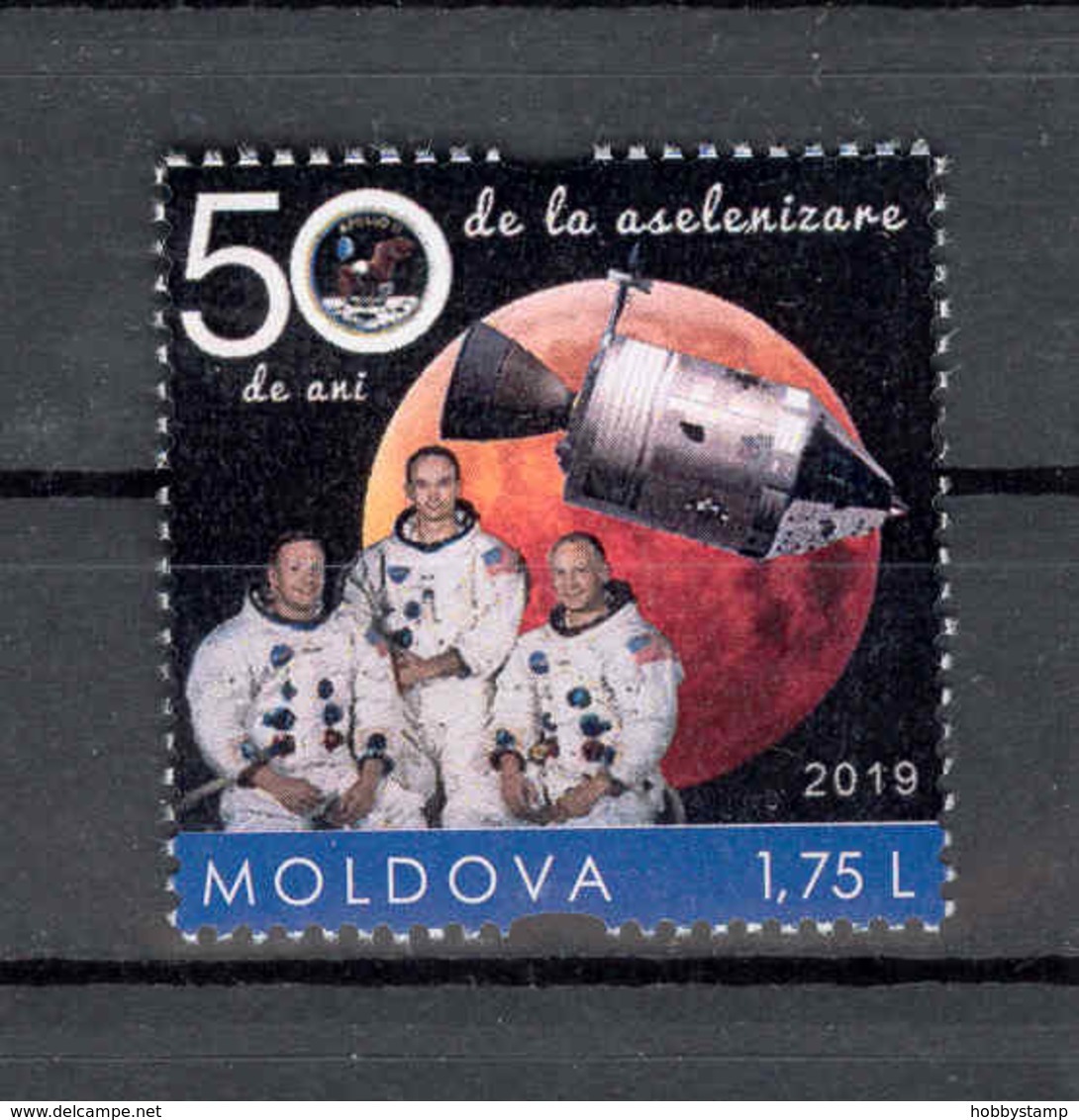 Moldova 2019 50 Anniversary Of The Apollo 11 Space Mission Personalized Stamp** MNH - Moldova