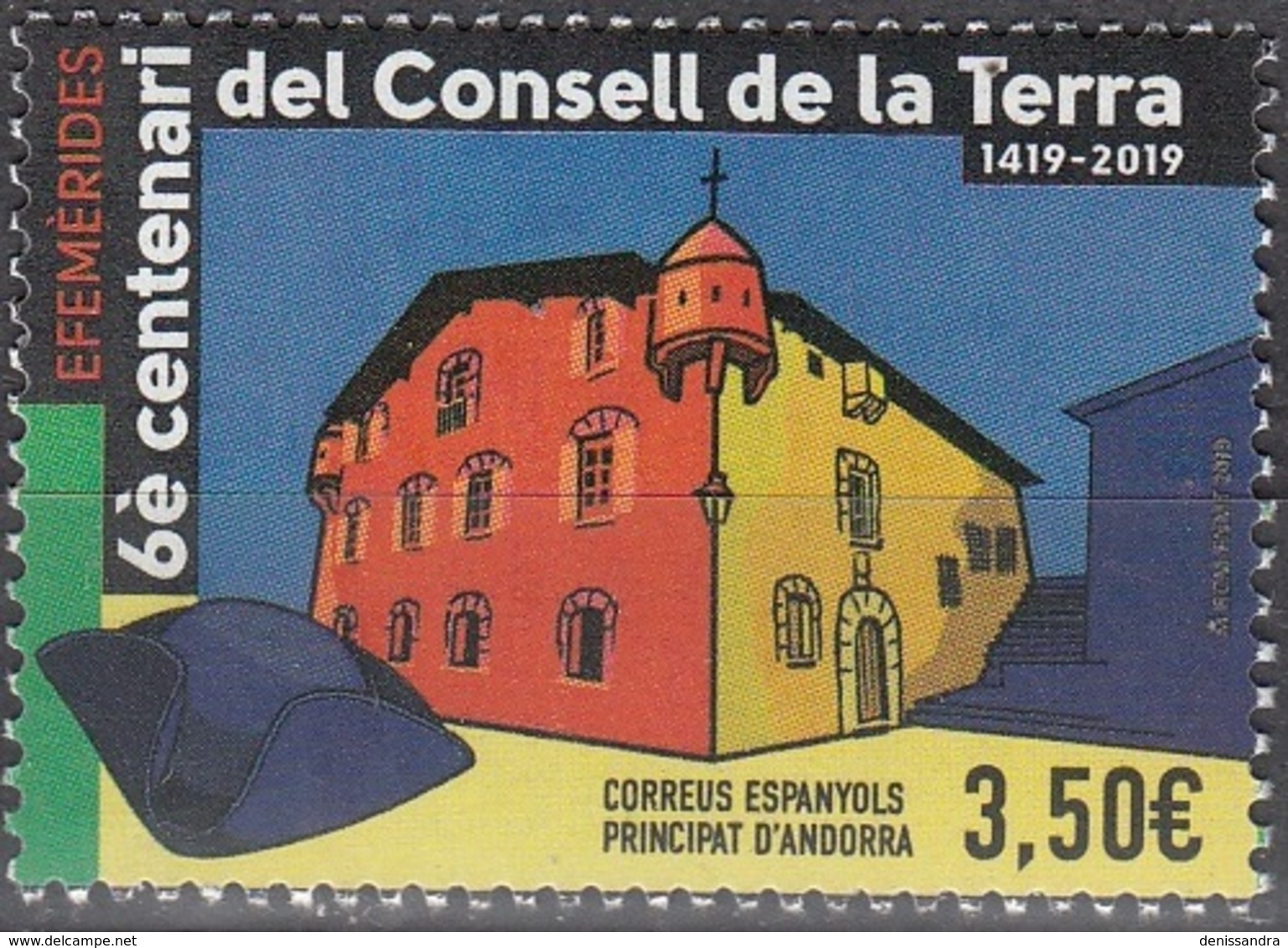 Andorra Español 2019 600 Ans Conseil De Terre Neuf ** - Neufs