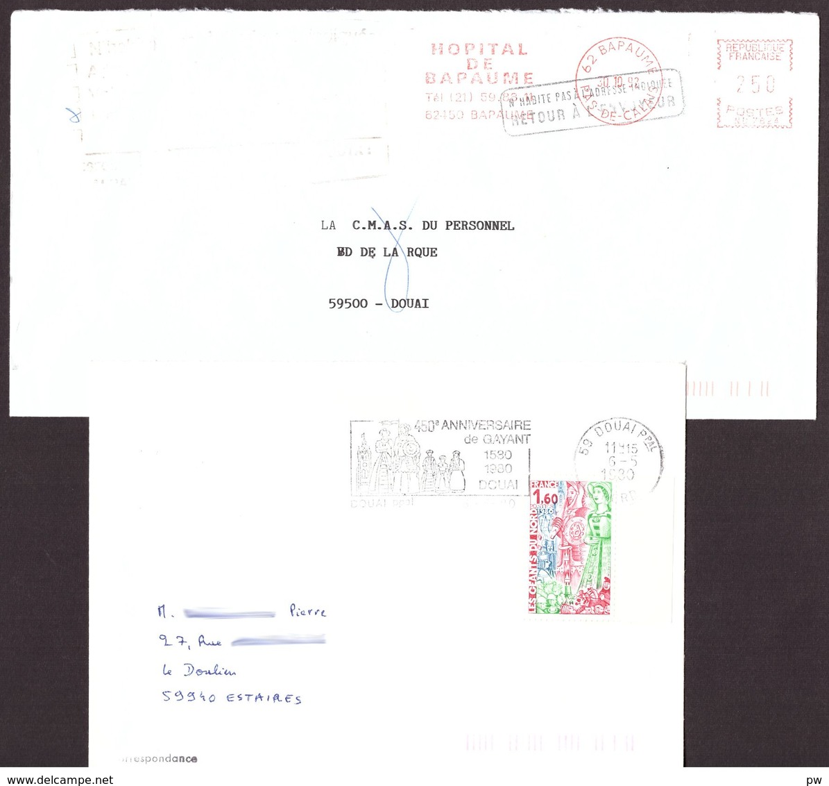 FRANCE '59 DOUAI PRINCIPAL' 1962/95  55 MARQUES POSTALES Et  OBLITERATIONS - 1961-....