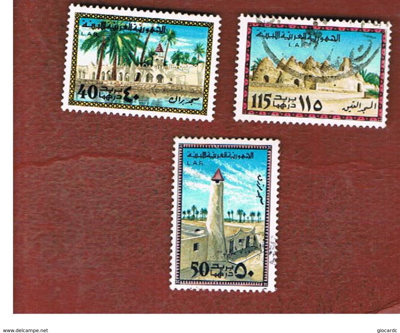 LIBIA (LIBYA) -  SG 765.770    -     1977  LIBYAN MOSQUES  -  USED - Libia