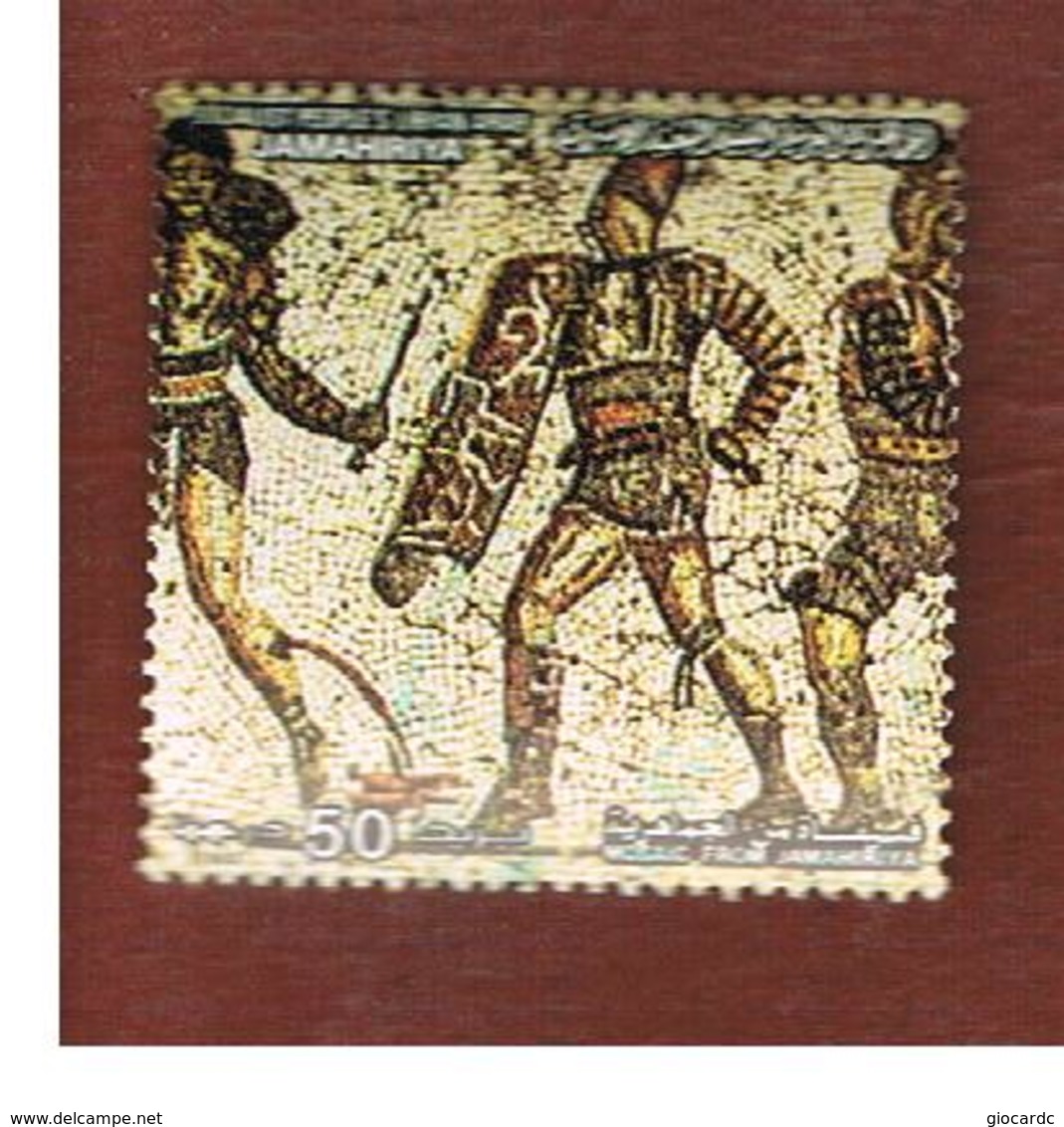 LIBIA (LIBYA) -  SG 1394  -     1983 MOSAICS: ROMAN GLADIATOR    -  USED - Libia