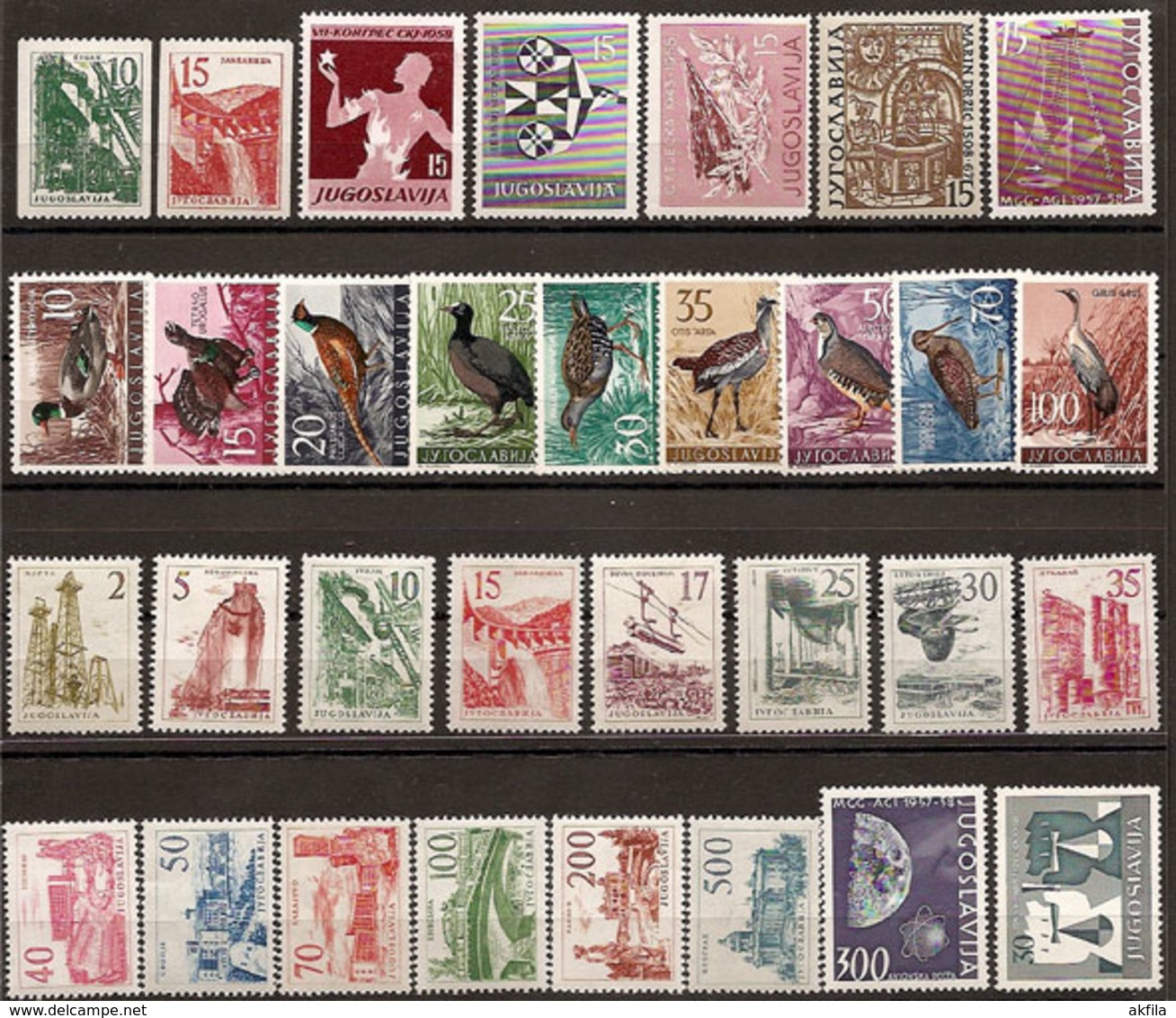 Yugoslavia 62 complete years from 1945 till 2006, MNH (**)