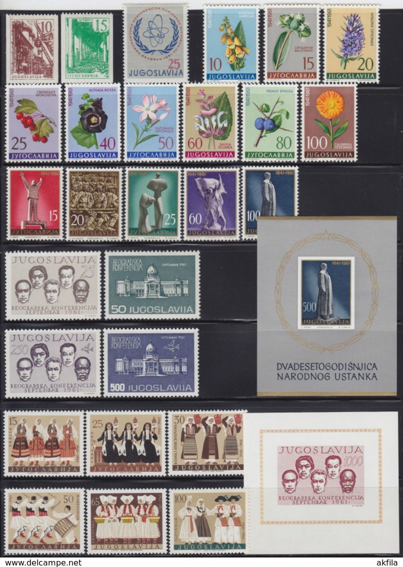 Yugoslavia 62 complete years from 1945 till 2006, MNH (**)