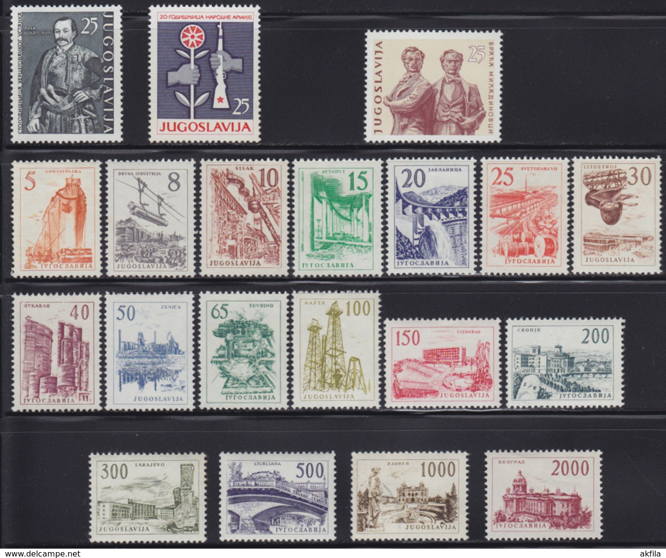 Yugoslavia 62 complete years from 1945 till 2006, MNH (**)