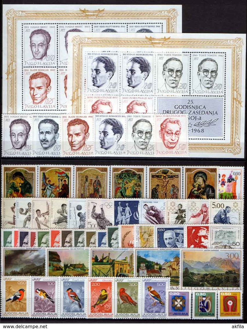 Yugoslavia 62 complete years from 1945 till 2006, MNH (**)