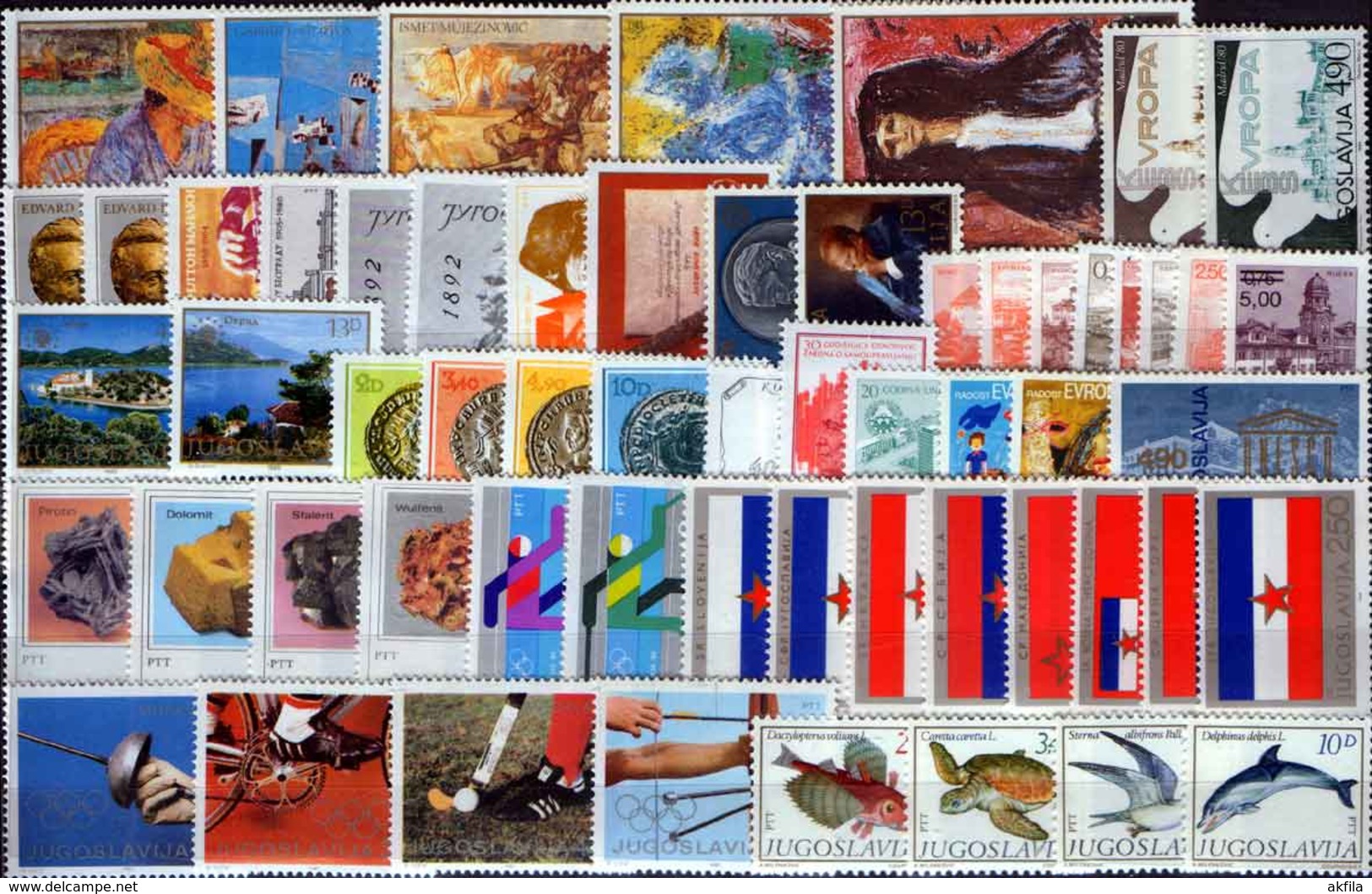 Yugoslavia 62 complete years from 1945 till 2006, MNH (**)