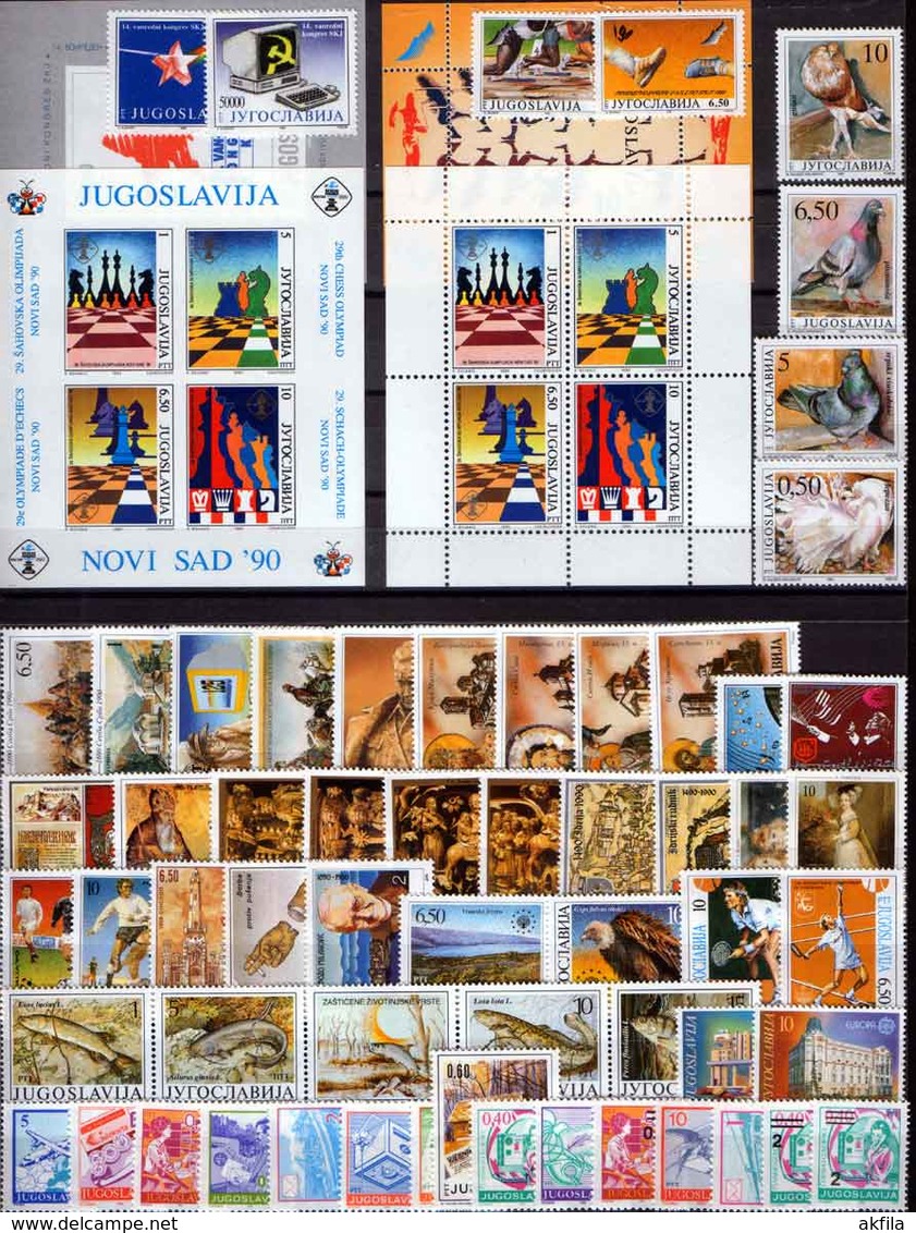 Yugoslavia 62 complete years from 1945 till 2006, MNH (**)