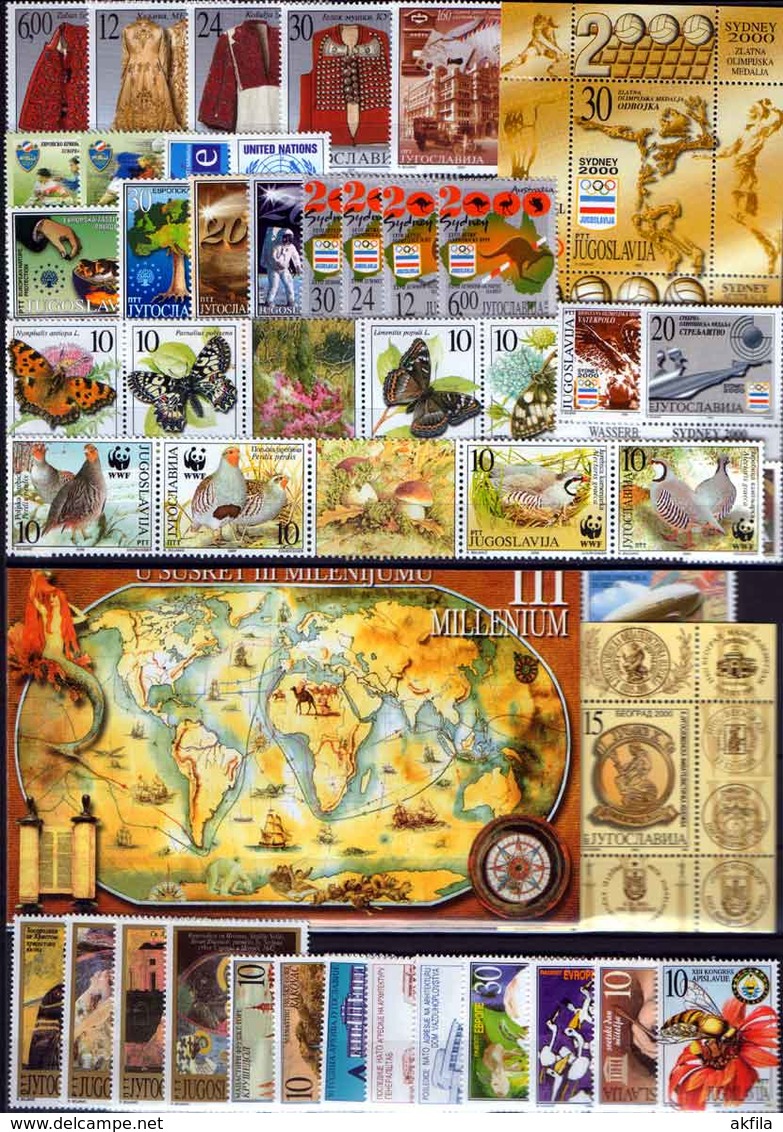 Yugoslavia 62 complete years from 1945 till 2006, MNH (**)