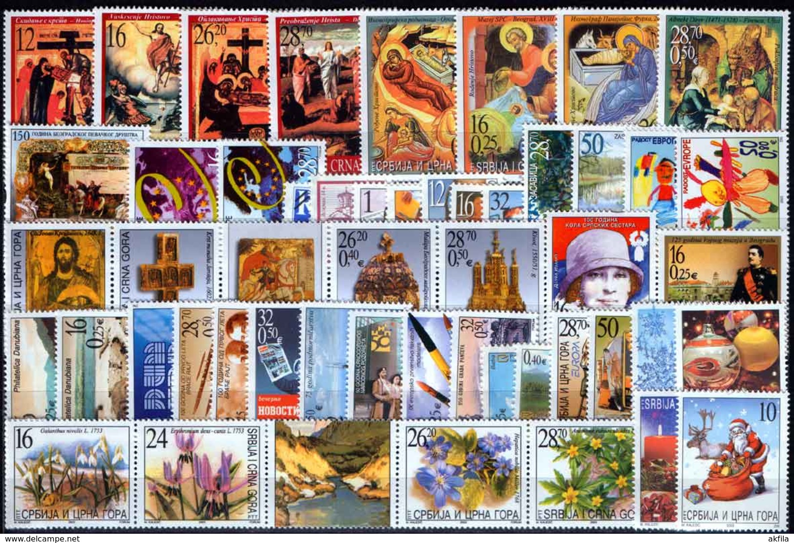 Yugoslavia 62 complete years from 1945 till 2006, MNH (**)