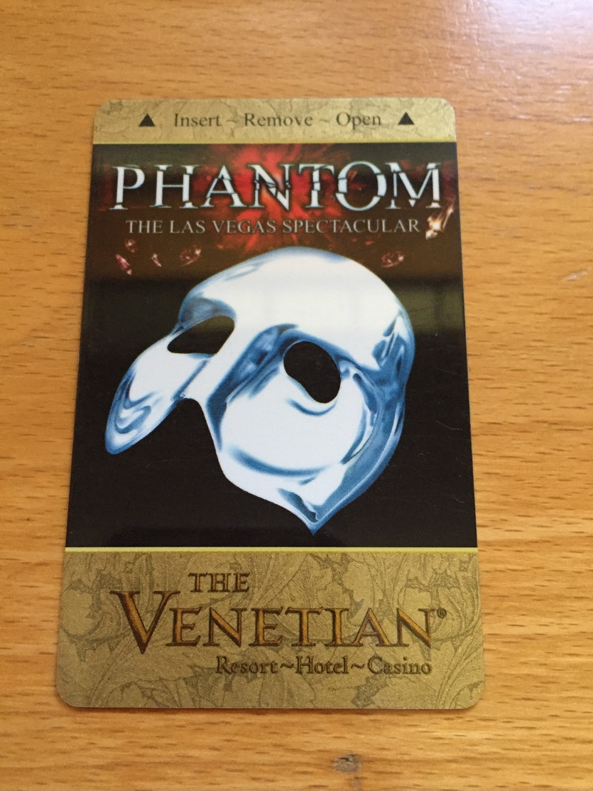 Hotelkarte Room Key Keycard Clef De Hotel Tarjeta Hotel THE VENETIAN LAS VEGAS PHANTOM OF THE OPERA Gold - Unclassified