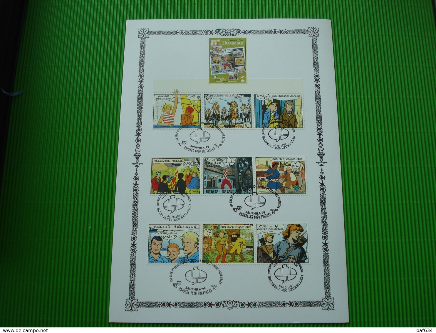 Maxi-kaart**20ste Verjaardag Van De Eerste Strippostzegels - Philabédés (comics)