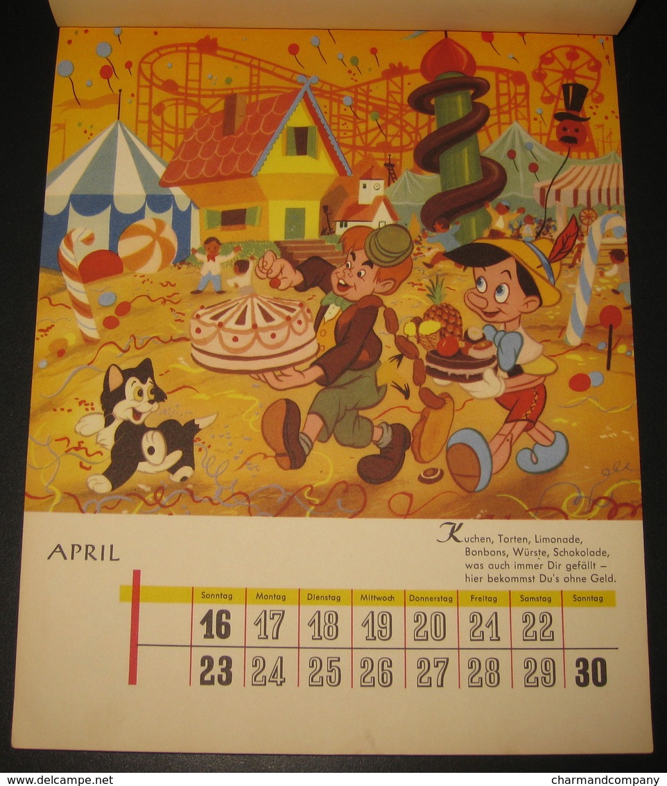 Calendrier Walt Disney 1961 - Micky-Maus - Mickey Kalender 1961 - 24 illustrations - 25 scans