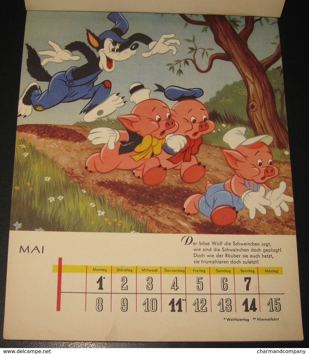 Calendrier Walt Disney 1961 - Micky-Maus - Mickey Kalender 1961 - 24 illustrations - 25 scans