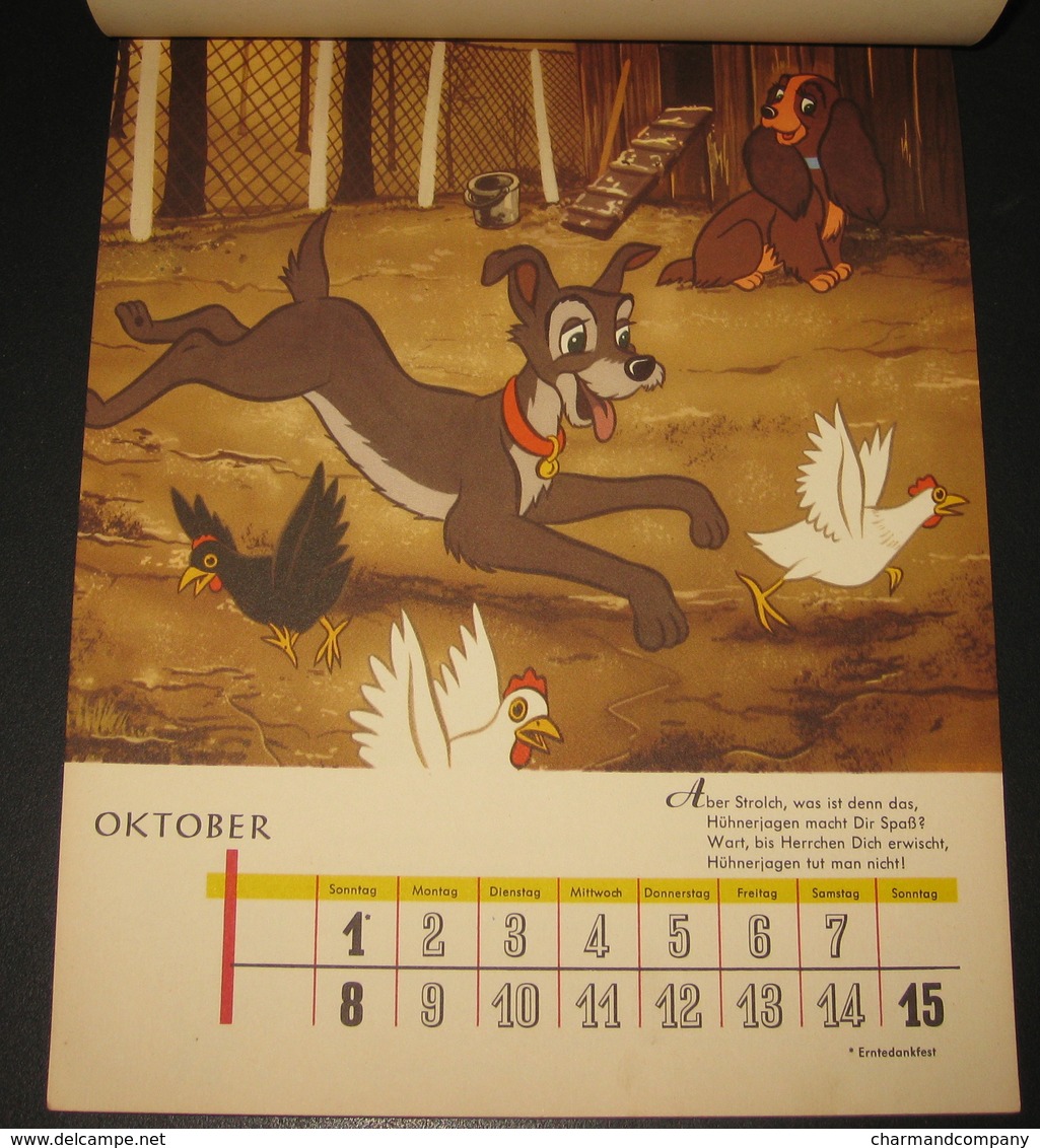 Calendrier Walt Disney 1961 - Micky-Maus - Mickey Kalender 1961 - 24 illustrations - 25 scans