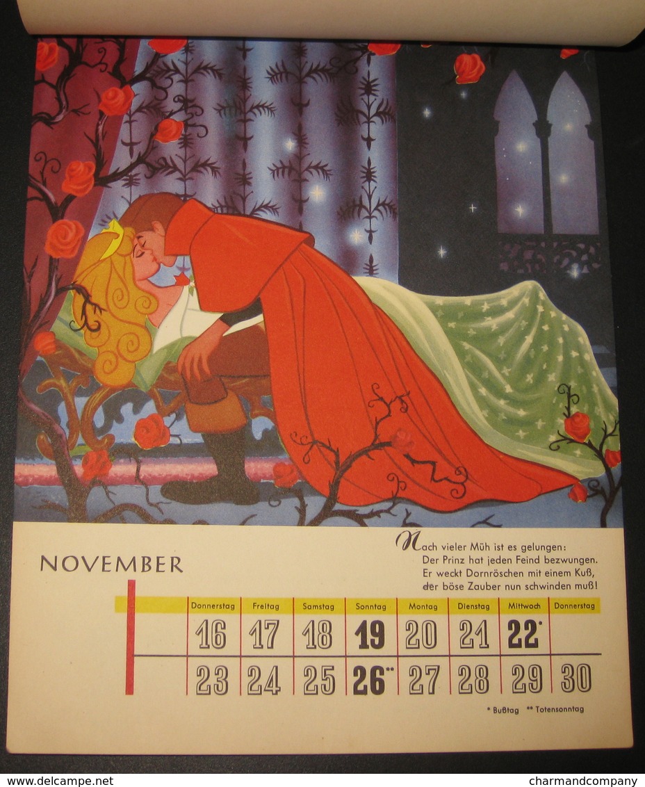 Calendrier Walt Disney 1961 - Micky-Maus - Mickey Kalender 1961 - 24 illustrations - 25 scans