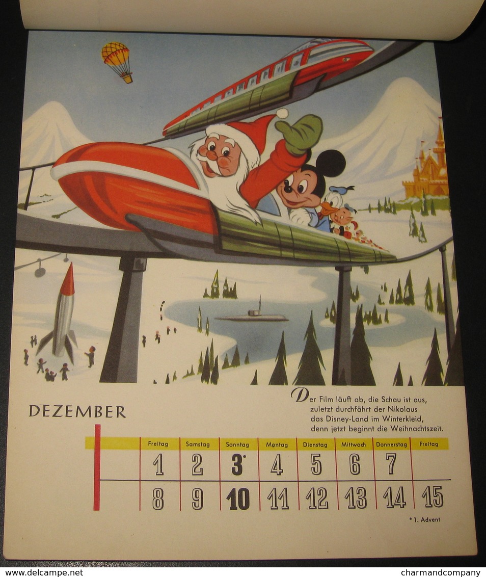 Calendrier Walt Disney 1961 - Micky-Maus - Mickey Kalender 1961 - 24 illustrations - 25 scans