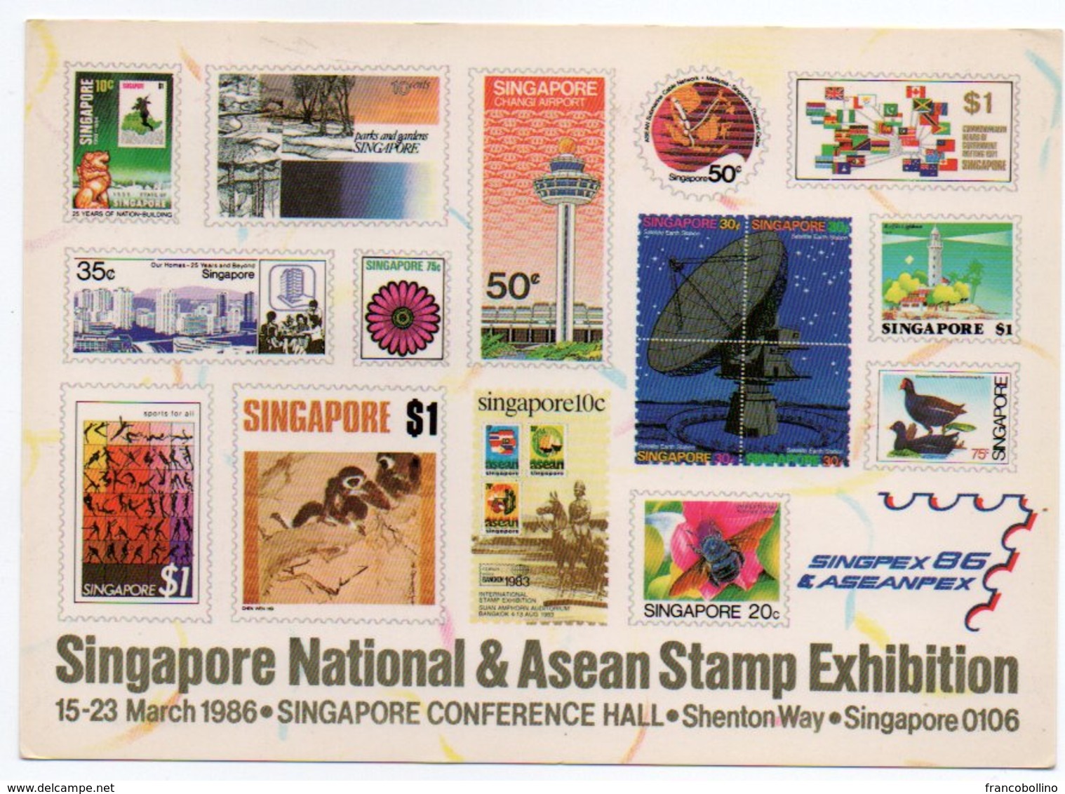 SINGAPORE NATIONAL & ASEAN STAMP EXHIBITION '86 / ENTIER / STATIONERY - Singapore