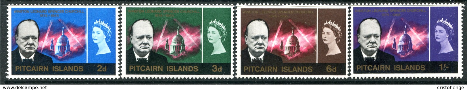 Pitcairn Islands 1966 Churchill Commemoration Set LHM (SG 53-56) - Pitcairninsel