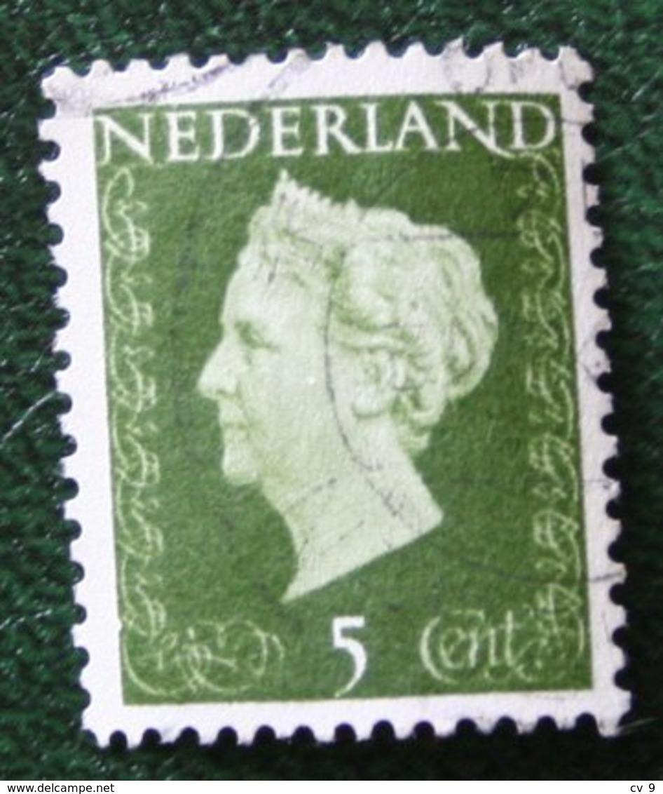 5 Ct Koningin Wilhelmina NVPH 474 (Mi 477) 1947 -1948 Gebruikt / Used NEDERLAND / NIEDERLANDE - Gebraucht